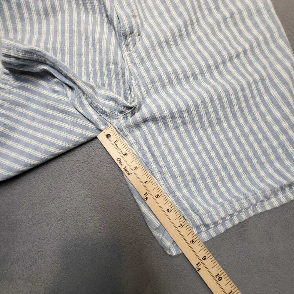 Vintage Sonoma Shorts Womens 12? Blue White Striped Mom High Rise